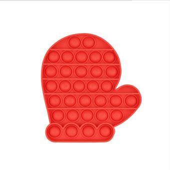 Brinquedo Anti Stress Push Pop Bubble Sensory Fidget Toy Lionvolant GK73 | Silicone | Luvas Vermelho - 3 Peças - 1