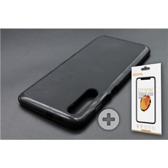 Conjunto com Película de Vidro Temperado e Capa Skyhe para Xiaomi Mi 9 Gel Preto - 1