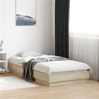 Estrutura de cama vidaXL | 75x190cm | derivados de madeira carvalho sonoma - 1