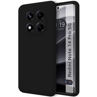 Capa TUMUNDOSMARTPHONE de silicone líquido ultramacio para Xiaomi Redmi Note 14 Pro 5G preta - 1
