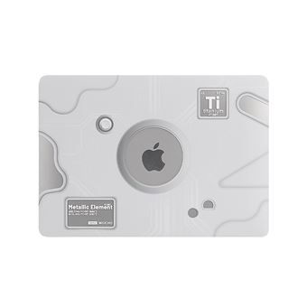 Capa Luckybutterfly para Macbook Air (M4) A3240 | Padrão Maçã | Prateado - 1