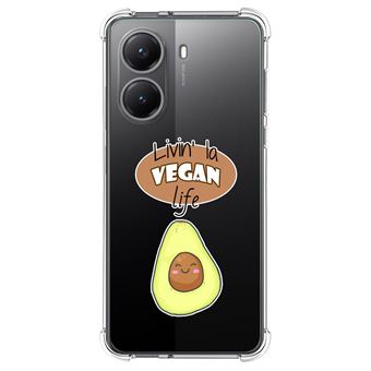 Capa TUMUNDOSMARTPHONE de silicone à prova de choque para Xiaomi Poco X7 Pro 5G Vegan Life Design Desenhos - 1