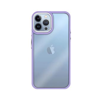 Capa MisterCapas para iPhone 15 Pro Max Transparente Frame - Lilás - 1