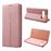 Capa Magunivers PU ranhuras para cartões de lithi Dourado rosa para Samsung Galaxy S10_0