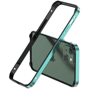 Capa Bumper Liga de Alumínio Dual Antiimpacto para Iphone 15 Pro - Verde e Preto - 1
