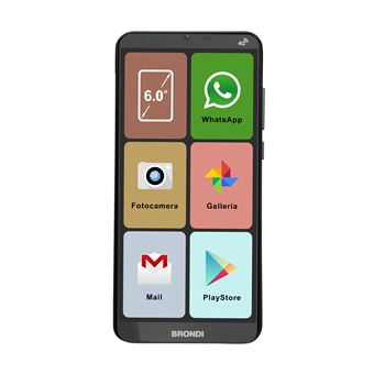 Smartphone Brondi Amico Smartphone XL | 2 GB | 16 GB | Dual SIM | Preto - 1