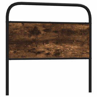 Cabeceira de substituição vidaXL | 90 cm | derivados madeira/aço carvalho fumado - 1