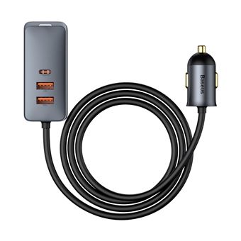 Carregador Isqueiro BASEUS CCBT-A0G 2U+2C | 120W - Cinza - 1