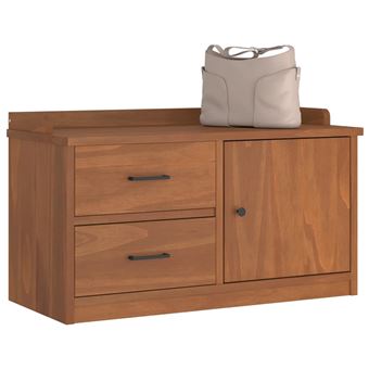 Banco de entrada vidaXL SANDNES | 87x40x50 cm | pinho maciço - 1
