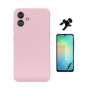 Kit Película Hydrogel Frente + Capa Silicone Líquido + Suporte Reforçado Phonecare para Samsung Galaxy A06 | Rosa - 1