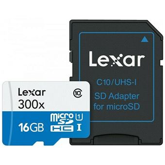 Cartão de Memória Lexar High-Performance 300x Classe 10 - MSDHC - 16GB