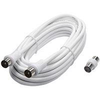 Cabo de Antena Coaxial Temium 5.0m - Branco