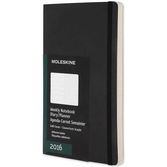 Moleskine: Agenda Semanal Soft Bolso Preto 2016