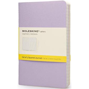 Moleskine: 3 Cadernos Quadriculados Bolso Cores Pastel