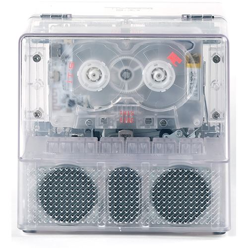 Coluna Bluetooth + Leitor de Cassetes NINM Lab - It's Real - Transparente