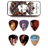 Caixa de Metal com 12 Palhetas Jimi Hendrix JHPT07M