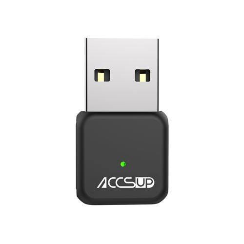 Dongle Wi-Fi USB Accsup AC600 V2 - Preto