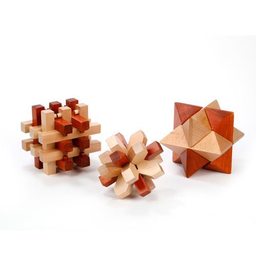 Jogos adultos presenteia estrela de madeira cubo quebra-cabeça