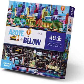 Puzzle Above & Below - Cidade - 48 Peças - Crocodile Creek | Sig Toys - 1