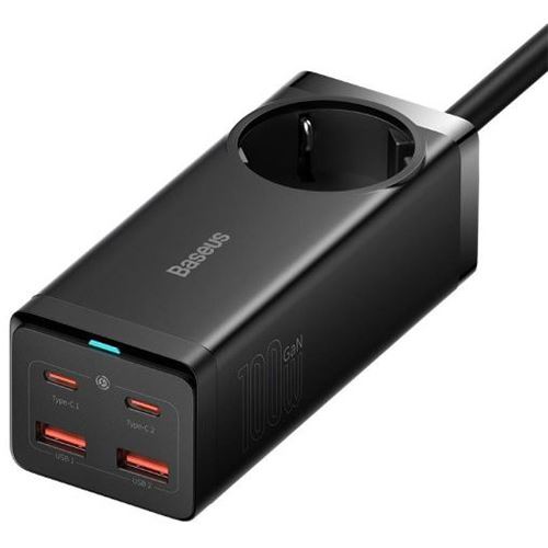 Carregador 2xusb + 2usb-C + Tomada Baseus Gan3 Pro