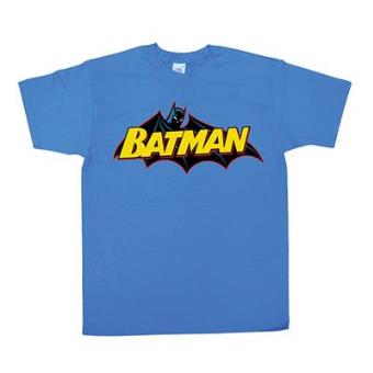Batman - T-Shirt Retro Logo Blue (L)