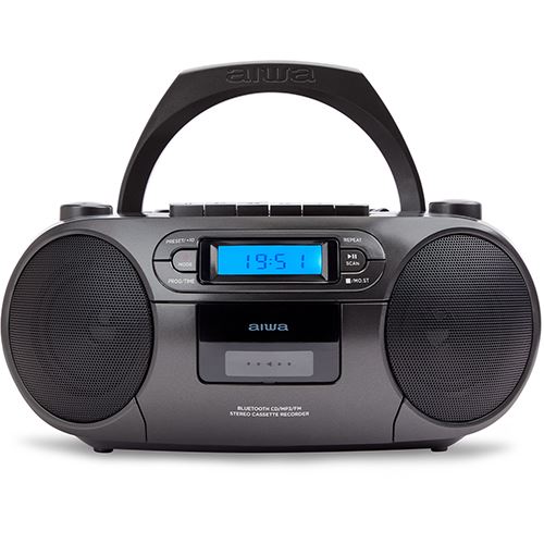 Rádio Portátil Aiwa CD/K7 Bluetooth BBTC-550BK - Preto