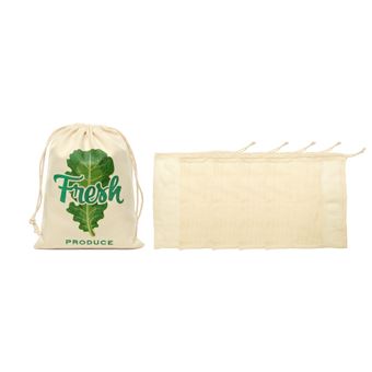 Conjunto de 5 Sacos Kikkerland em Corda e Lona