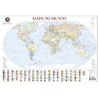 Mapa de Portugal - 2 Faces (80,5 x 111,5 cm) - Plastificado de