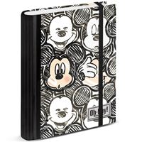 Dossier com Recarga Quadriculado 4 Argolas Mickey - Oh Boy! A4
