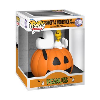 Funko Pop! Deluxe Figura de Vinyl Peanuts Snoopy & Woodstock with Pumpkin  - 1589 - 1