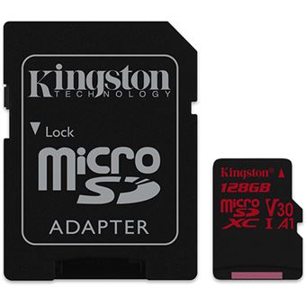 Cartão microSDXC Kingston Canvas React Classe 10 - 128GB