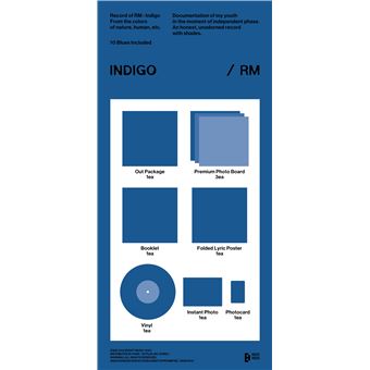 Rm (Bts) - Indigo - LP + Booklet + Foto + Poster - Vinil