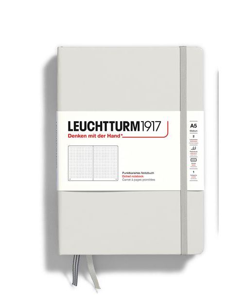 Caderno Pontilhado Leuchtturm 1917 A5 Cinzento Claro