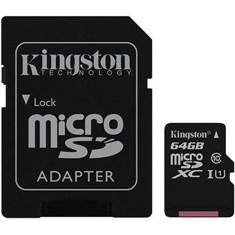 Cartão microSDHC Kingston Canvas Select Classe 10 - 64GB