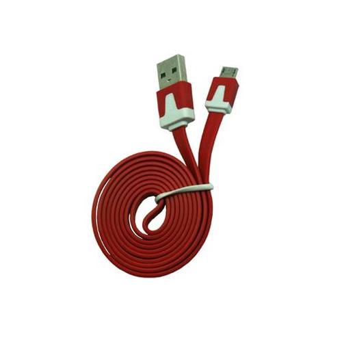New Mobile Cabo 1m Flat Micro USB Vermelho