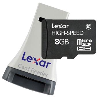 Lexar microSDHC High Speed 8GB + USB