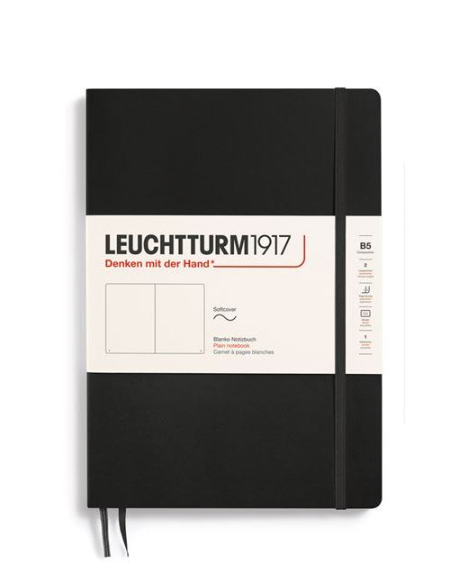 Caderno Liso Leuchtturm B5 - Preto