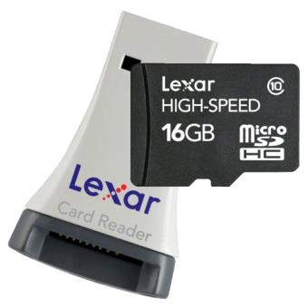Lexar microSDHC High Speed 16GB + USB
