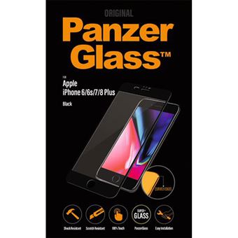 Película Ecrã Vidro Temperado Panzerglass para iPhone 8 Plus - Preto