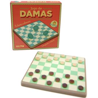 Jogo de Damas em Madeira - Jogo Tradicional - Compra na