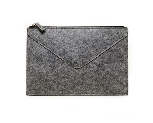 Bolsa de Feltro Kikkerland Pequena Cinzenta