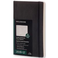 Moleskine: Agenda Semanal 18 Meses Soft Grande Preto 2016/2017