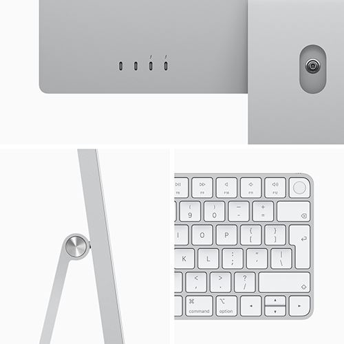 iMac | 24'' | 2021 | M1 | 512GB SSD | GPU 8-core - Prateado