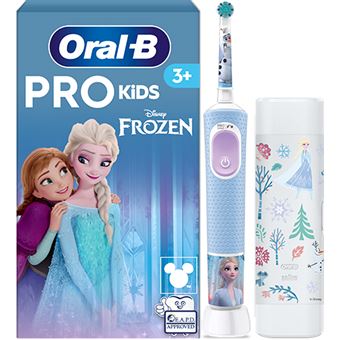 Escova de Dentes Elétrica Criança Oral-B Pro Kids 3+ Frozen + Estojo De Viagem - 1