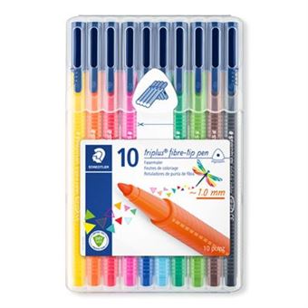 Canetas de Feltro Staedtler Triplus Color - 10 Unidades