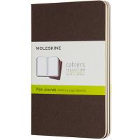 Cadernos Lisos Moleskine Cahier Bolso Castanho - 3 Unidades