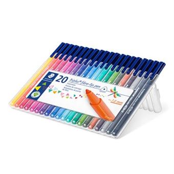 Canetas de Feltro Staedtler Triplus Color - 20 Unidades