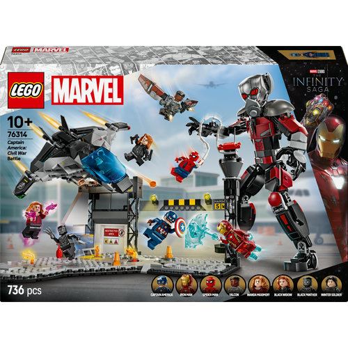 LEGO Super Heroes 76314 - Capitão América: Guerra Civil – Ação da Batalha