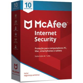 McAfee Internet Security - 10 Dispositivos - 1 Ano
