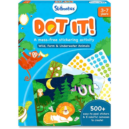 Autocolantes Dot It!  Wild, Farm & Underwater Animals - Skillmatics | Sig Toys